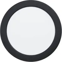 Eglo FUEVA 6-Z : Plafonnier encastré - Diamètre 16,8 cm x Profondeur 40 cm - Noir - 9,5W (ampoule incluse) - Indice de protection IP44