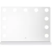 Sensahome Vanity Mirror Pro – Miroir de maquillage style Hollywood avec 12 lampes LED dimmables, 3 modes d’éclairage, 46 × 58 cm – blanc