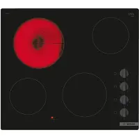 Bosch Série 2, modèle PKE611CA3E, noir, intégrable, 60 cm, plaque de cuisson en céramique vitrocéramique, 4 zones de cuisson