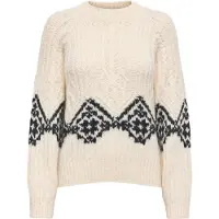JDY Pull-over 'JDYNaomi' crème / noir