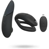 Womanizer Lust&Luxury - stimulateur clitoridien et vibromasseur duo - noir