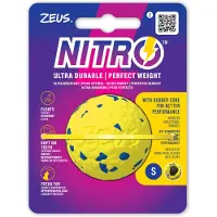 Zeus Nitro - Weighted Ball - Yellow and Blue - Small, Ø5cm, Ø8cm (Jouet de balle pour chiens)