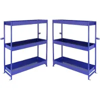 MonsterShop 2 x Rayonnage ? 3 ?tag?res en m?tal pour rangement d?outils dans v?hicule utilitaire