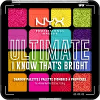 Nyx Palette de fards à paupières Ultimate Makeup Professional, couleur I Know That's Bright, 16 pièces