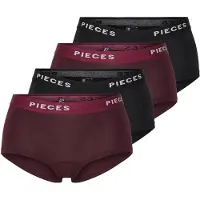 Pieces Culotte aubergine / noir / blanc