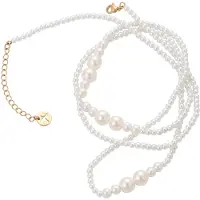 Gaya Chaîne or rose / blanc perle