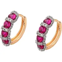 NAEMI Boucles d'oreilles or / rose / transparent