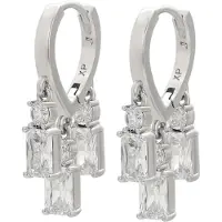 Faina Boucles d'oreilles argent / transparent