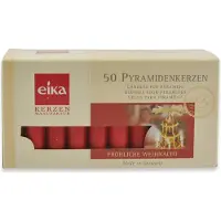 Idena Bougies pyramidales 50 pièces, rouge (50 pcs)