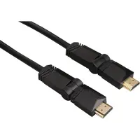 Hama Câble HDMI haute vitesse avec connecteur rotatif (3 m), Câble vidéo, Noir