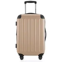 Hauptstadtkoffer - Spree - Bagage à main avec extension, valise sur roulettes, trolley avion valise rigide Hand Luggage TSA, 55 cm, Cabin Bag max 42 litres,Champagne