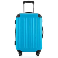 Hauptstadtkoffer - Spree - Bagage à main avec extension, valise sur roulettes, trolley avion valise rigide Hand Luggage TSA, 55 cm, Cabin Bag max 42 litres,Cyanblau