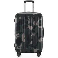Hauptstadtkoffer Spree - Valise à roulettes 65 cm avec extension, valise rigide, valise enregistrée 20 kg 4 roulettes, valise rigide TSA, 74 L, camouflage
