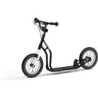 Yedoo Scooter One pour enfants à partir de 100 cm, avec roues gonflables 12/12 et béquille Noir