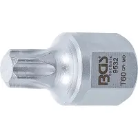 Bgs Embout pour courroie trapézoïdale à nervures Entraînement carré intérieur 12,5 mm (1/2"), hexagone extérieur SW 22 mm Profil en T (pour Torx) T60 - 9532
