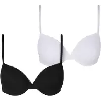 Urban Classics Basic Cotton Lace Bra 2 Units Noir 85 / D Femme