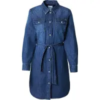 Pepe Jeans pour femme. PL95376845A0 Robe Chemise Denim bleu (XS), Casuel, Coton, Manche longue