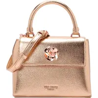 Ted Baker sac à épaule bandoulière Rosama Rose Detail Mini Metallic Top Handle Bag Rosegold doré rose