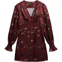Superdry Jacquard Long Sleeve Short Dress Violet XL Femme