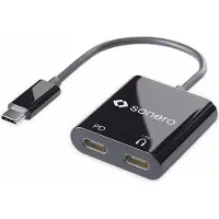 Sonero Convertisseur audio USB Premium, connecteur USB-C vers 2 prises USB-C