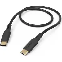 Hama Câble de charge "Flexible", USB-C - USB-C, 1,5 m, silicone, noir
