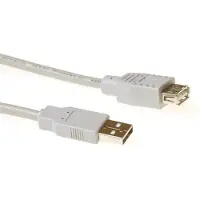 ACT SB2200, 1.8 m, USB A, USB A, USB 2.0, 0.48 Gbit/s, Ivoire