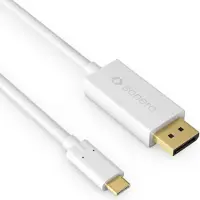 Sonero - Câble vidéo/audio - 24 pin USB-C mâle pour HDMI mâle - 1.5 m - double blindage - blanc - rond, support 4K