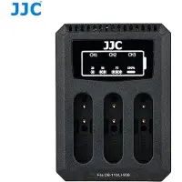 JJC Chargeur de batterie double USB DCH-DB110 (pour Ricoh DB-110/ Olympus LI-90B Canon LP-E8)