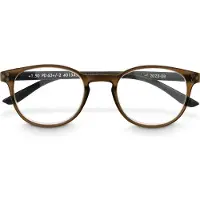 Hama Paire de lunettes, plastique recyclé, marron transp./nr mat, + 2,0 dpt