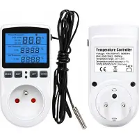 INNE Thermostat avec prise 230V E6185, Thermostat, Blanc
