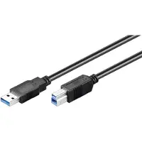 Pro Câble USB 3.0 SuperSpeed A mâle vers B mâle noir 1 m