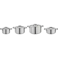 Spring Set de casseroles 4 pièces, noir, Poêle + casserole, Noir