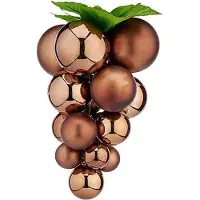 Sublime Market Connect boules de noël moyen raisins marron plastique 18 x 18 x 28 cm