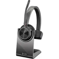 Poly VOYAGER 4310-M Casque Microsoft Teams avec station de charge, sans fil, bureau/centre d'appels, casque, noir
