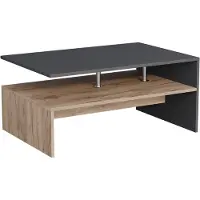 Vicco Table basse Amato Anthracite/chêne doré 90x52.6cm, Model 57832
