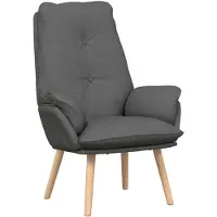 vidaXL fauteuil Gris foncé 69 x 74 x 93 cm Tissu Sherpa