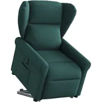 vidaXL Fauteuil inclinable électrique vert foncé tissu