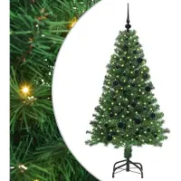 vidaXL Sapin de Noël artificiel Vert 150 cm PVC, Acier et Plastique