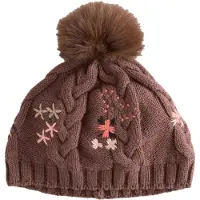 Next Bonnet marron / vert pastel / rose ancienne / rouge clair