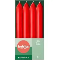 Bolsius Spitz zulaufende Dinner-Kerzen 17cm Rot