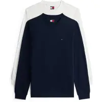 Tommy Hilfiger Dm0dm22148 Long Sleeve T-shirt 2 Units Blanc,Bleu XS Homme