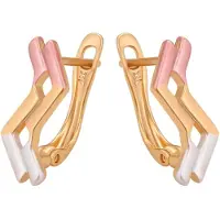 Gaya Boucles d'oreilles or rose / rose ancienne / argent
