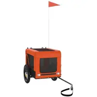 Syfax Remorque de vélo pour animaux de compagnie orange et noir