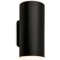Briloner Lima LED Applique murale extérieure, batterie, variateur tactile 3 niveaux, minuterie, noir, dimensions: 15,5 x 7 x 8 cm