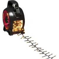 Konstsmide Micro LED Compactlights avec enrouleur de câble, 200 diodes ambre, 30V, extérieur (IP44), câble noir - 3842-800