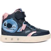 Geox Baskets montantes enfant J SKYLIN GIRL STITCH filles - Bleu - 25