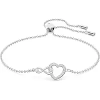 Swarovski Bracelet - - Infinity Simple - Métal rhodié - Cristaux incolores - Argenté