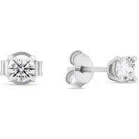 Brilio Silver - Boucles d'oreilles en argent avec zircons clairs EA580/1/2/3/4W - Diamètre : 0.8 cm, (Argent)