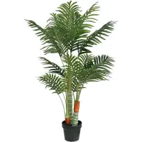 vidaXL Palmier artificiel avec 3 troncs vert 120 cm PP