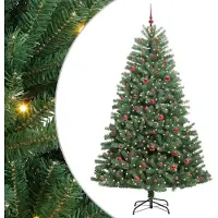 vidaXL Sapin de Noël Artificiel à Branches Articulées Vert 240 cm
